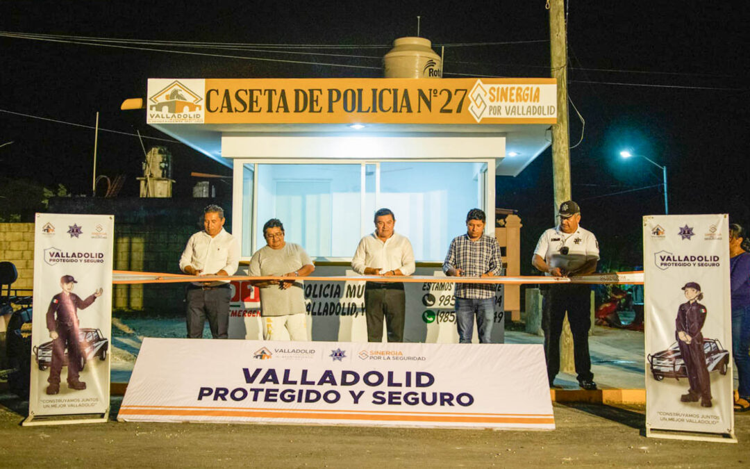 Inauguración de caseta de vigilancia por el rumbo conocido como Chiveros, en Valladolid, Yucatán.