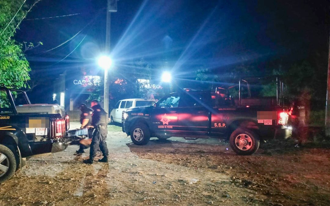 Las unidades caninas vieron acción en este operativo en la ciudad de Valladolid, Yucatán.